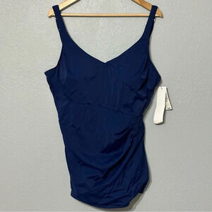 Roxanne Bra Sized Navy Blue One Piece Swimsuit - Size 22 46C